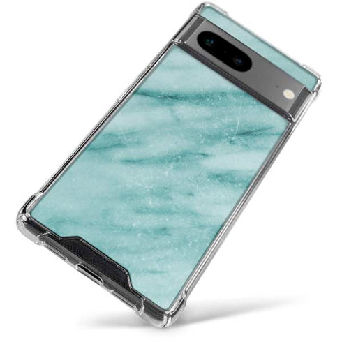 Turquoise Marble Google Pixel 8 Clear Case